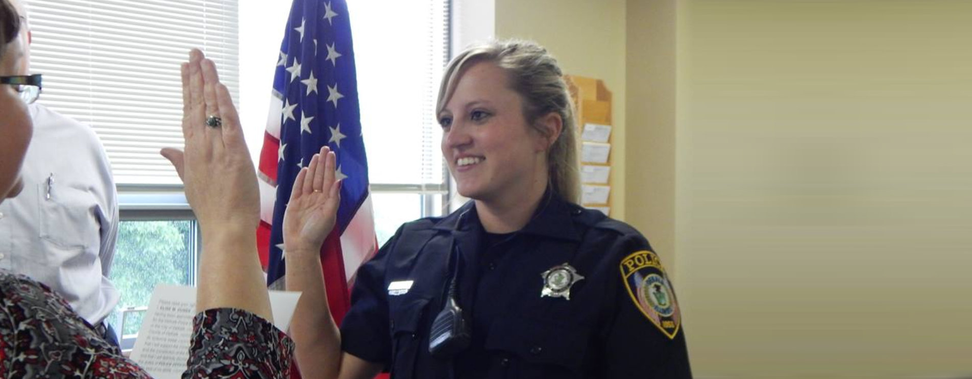 woman taking her oath